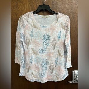 Astrologie Women's Multicolor Printed Top, pit to pit 22”,length 27”